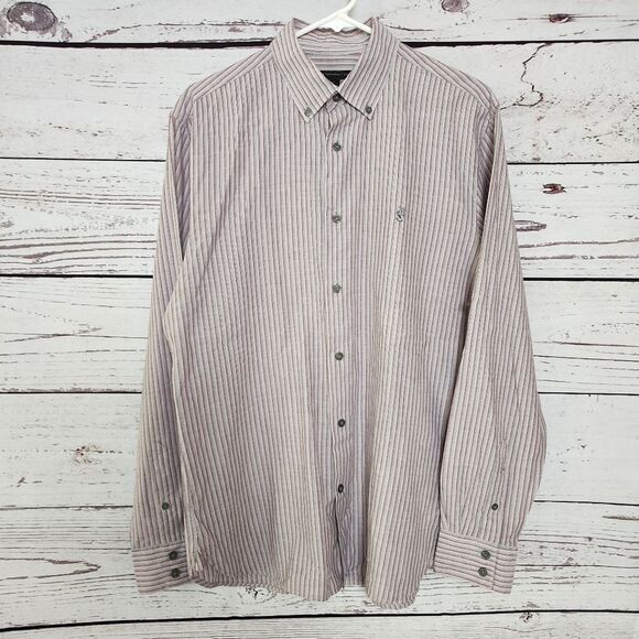 John Varvatos Mens Pink Blue Button Down Shirt Small - Picture 1 of 8